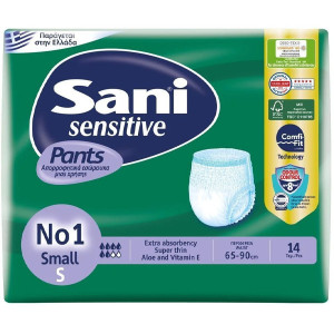 Sani sensitive πάνα βρακάκι ακράτειας No1 small 14τεμ Sani - 2