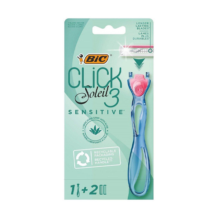 Bic ξυραφάκια click soleil 3 sensitive με 2 ανταλλακτικά