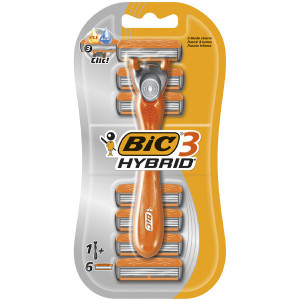 Bic ξυραφάκι hybrid 3 με 6 ανταλλακτικά