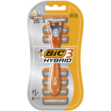 Bic ξυραφάκι hybrid 3 με 6 ανταλλακτικά Bic - 1