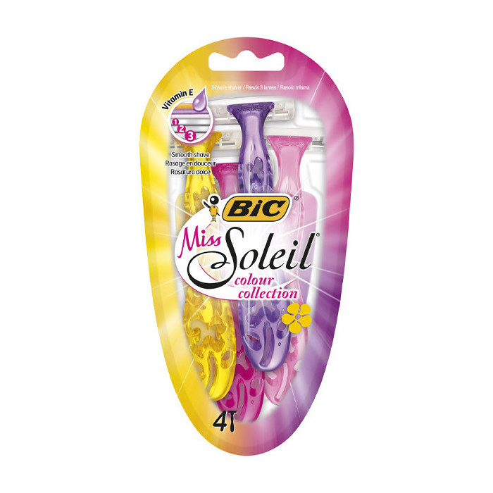 Bic ξυραφάκια miss soleil colour collection 4τεμ