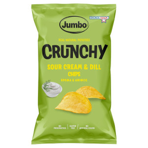 Jumbo crunchy waves κρέμα και άνιθος χωρίς γλουτένη 90gr Ohonos snacks - 1