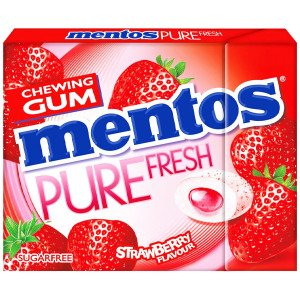 Mentos pure fresh slim box τσίχλες με φράουλα 12x30gr