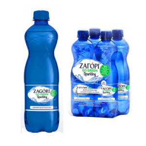 Ζαγορι ανθρακούχο νερο 0,5lt go green 4 pack  - 1