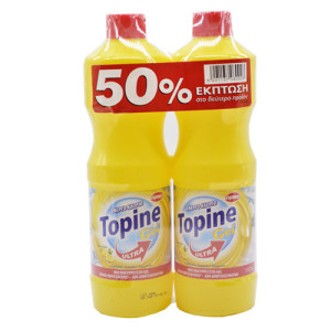 Topine gel χλωρίνη με λεμόνι 2x750ml Topine - 1