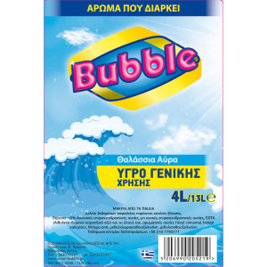 Bubble υγρό γενικής χρήσης θαλάσσια αύρα 4lt