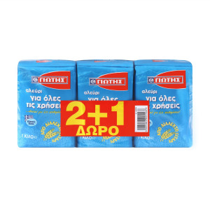 Γιώτης αλεύρι για όλες τις χρήσεις 3x1kg