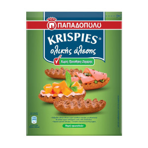 Παπαδοπούλου krispies ολικής αλέσεως χωρίς ζάχαρη 200gr Παπαδοπούλου - 1