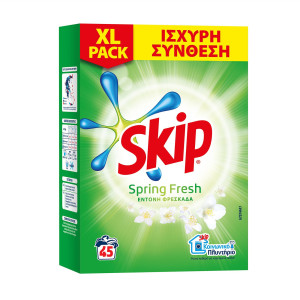 Skip σκόνη απορρυπαντικό πλυντηρίου ρούχων spring fresh 45μεζ 2,93kg Skip - 1