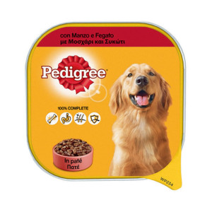 Pedigree πατέ σκυλοτροφή μοσχάρι & συκώτι 300gr