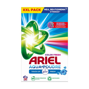 Ariel σκόνη πλυντηρίου ρούχων color touch of lenor 50μεζ 3,25kg