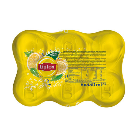 Lipton sparkling ice tea λεμόνι με ανθρακικό 6x330ml