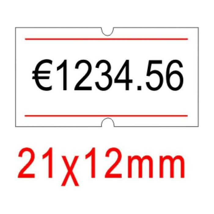 Luna ετικέτες τιμών αυτοκόλλητες λευκές ρολό 10x500τεμ 656716