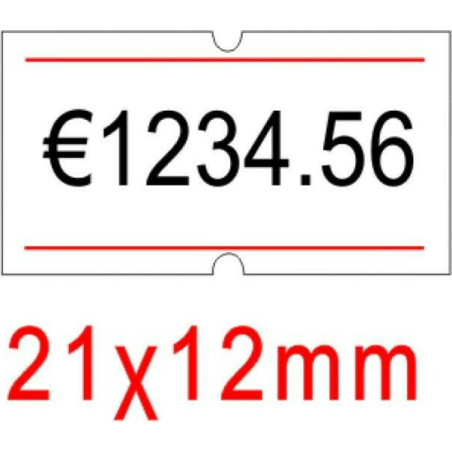 Luna ετικέτες τιμών αυτοκόλλητες λευκές ρολό 10x500τεμ 656716