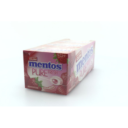 Mentos pure fresh slim box τσίχλες με φράουλα 12x30gr