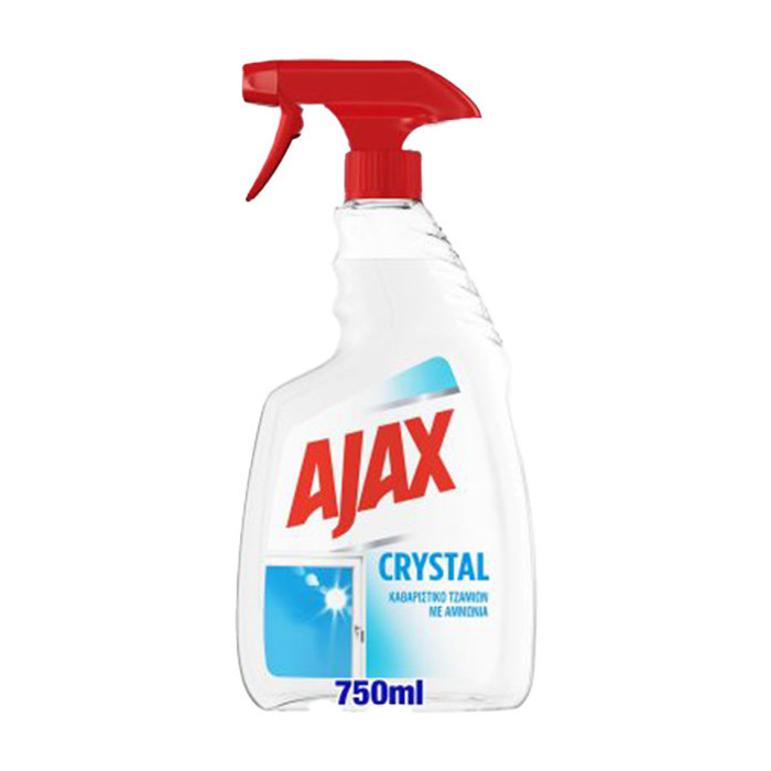 Ajax υγρό καθαριστικό spray τζαμιών optimal crystal 500ml