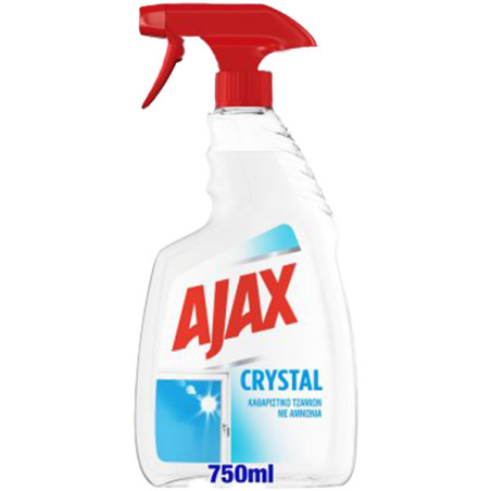 Ajax υγρό καθαριστικό spray τζαμιών optimal crystal 500ml