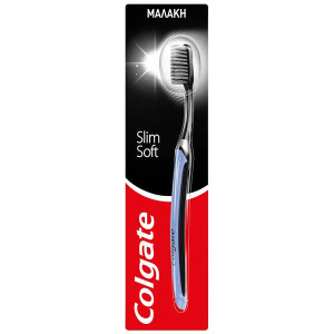 Colgate οδοντοβουρτσα slim soft charcoal soft  - 1