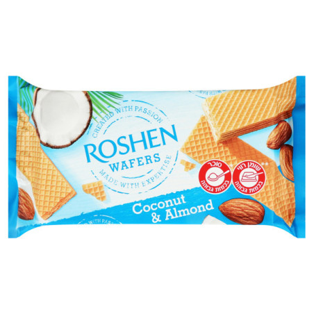 Roshen γκοφρέτα καρύδα & αμύγδαλο 216gr