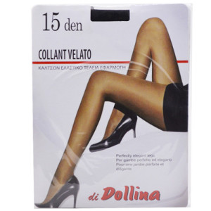 Dollina καλσόν lycra velato 15den No2 μαυρο