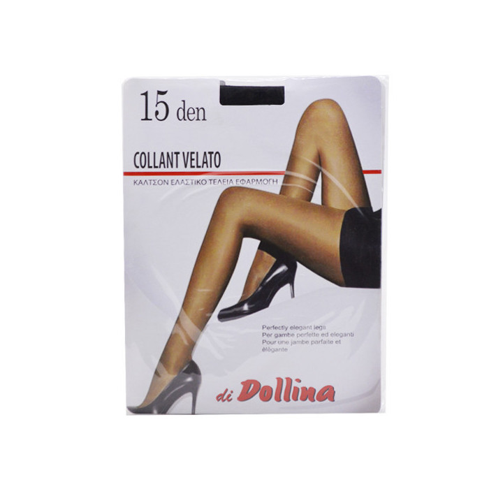 Dollina καλσόν lycra velato 15den No2 μαυρο