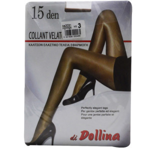 Dollina καλσόν lycra velato 15den No3 πεππερ