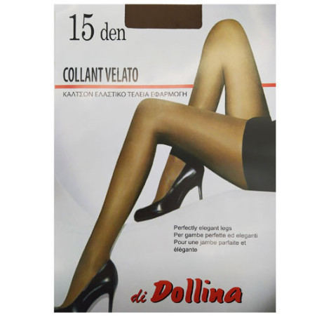 Dollina καλσόν lycra velato 15den No4 πεππερ