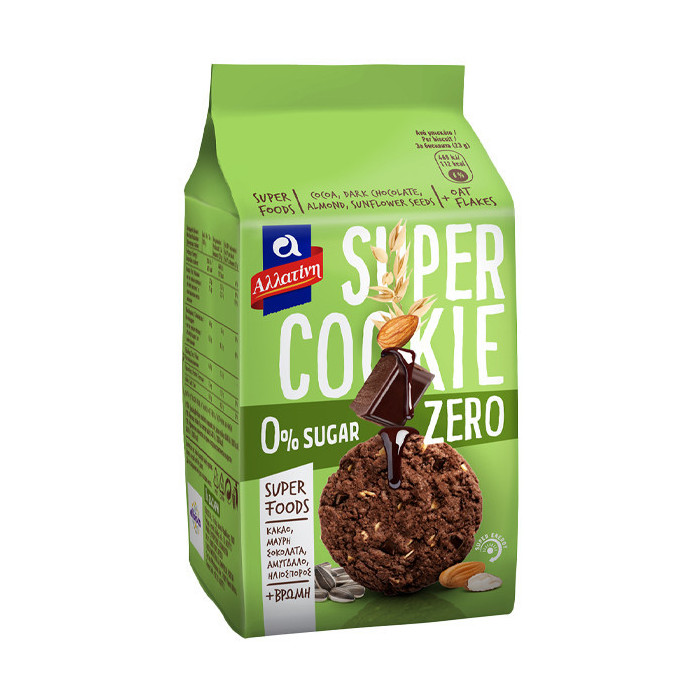 Αλλατινη super cookieχ, ζαχαρη 180gr, zero  - 1