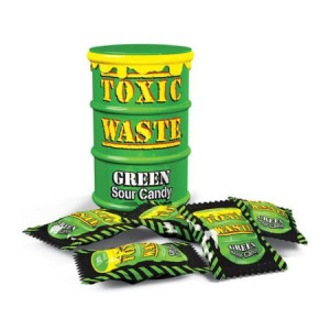 Toxic waste καραμέλες ξινές πράσινο 42gr