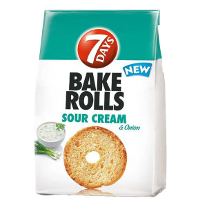 7 DAYS bake rolls sour cream & κρεμμύδι 80gr