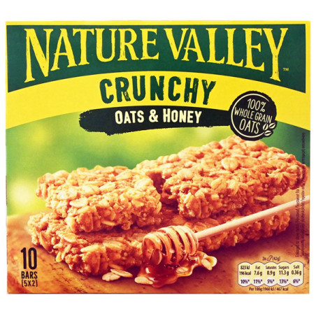 Nature valley τραγανες μπαρες βρωμης με μελι 5x42gr