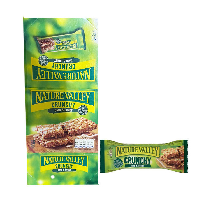 Nature valley τραγανες μπαρες μουσλι με μελι 18x42gr 756gr- 36bars  - 1