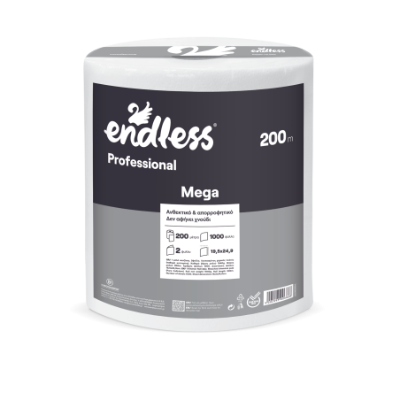 Endless χαρτί κουζίνας mega 200m 1,94kg