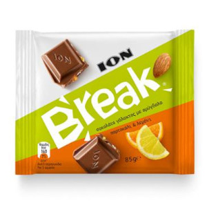 Break σοκολάτα με αμύγδαλα, πορτοκάλι & λεμόνι 85gr Ίον - 1