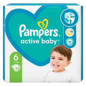 Pampers active baby no 6 32τεμ vp 13-18 kg