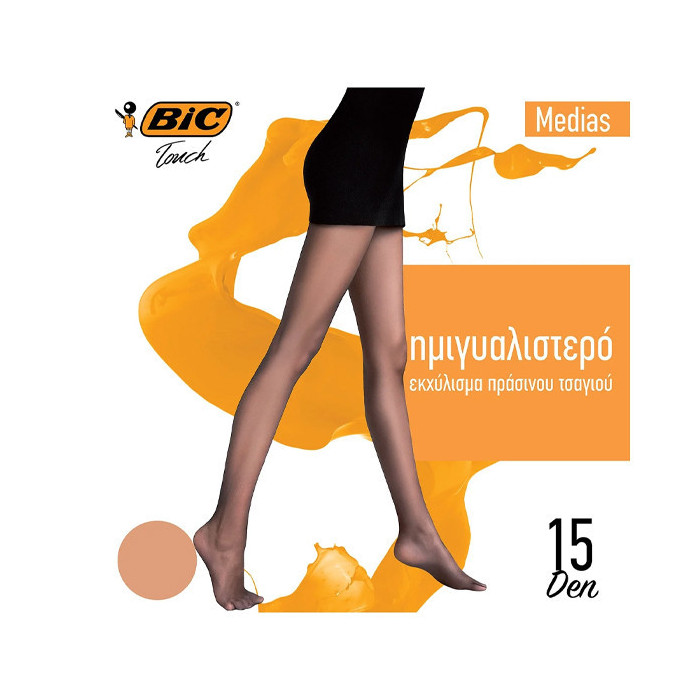 Bic καλσόν medias μελί 15den large