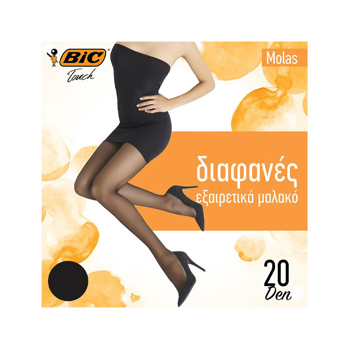 Bic καλσόν molas μαύρο 20den medium