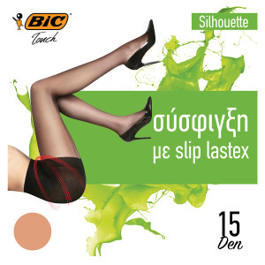 Bic καλσόν silhouette 15den xlarge μελί