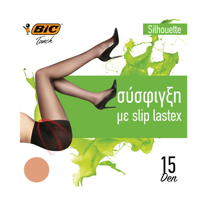 Bic καλσόν silhouette μελί 15den extra large