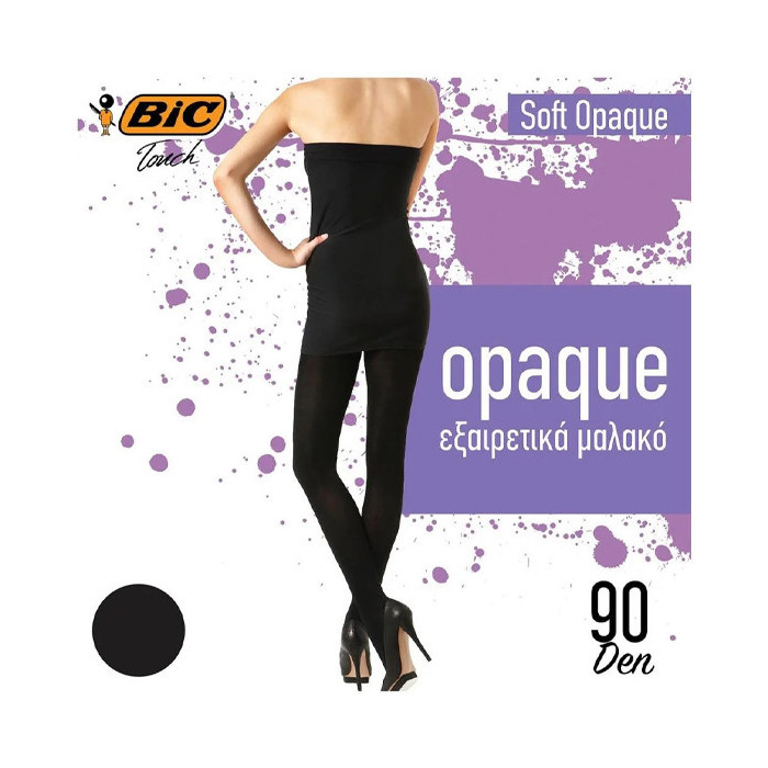 Bic καλσόν soft opaque μαύρο 90den medium