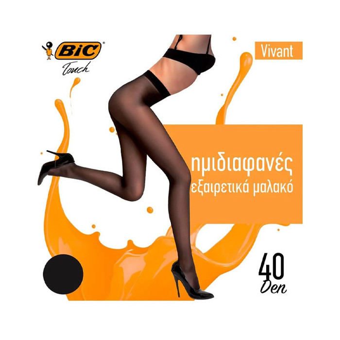 Bic καλσόν vivant μαύρο 40den extra large