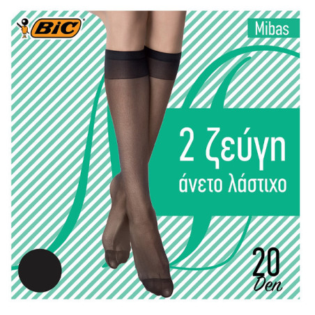 Bic καλτσάκι mibas μαύρο 20den one size