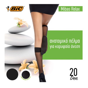 Bic καλτσάκι mibas relax 20den one size μαύρο