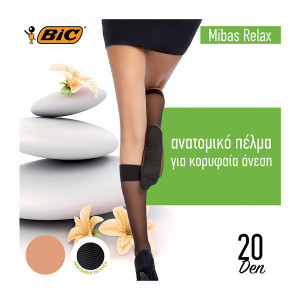 Bic καλτσάκι mibas relax 20den one size μελί