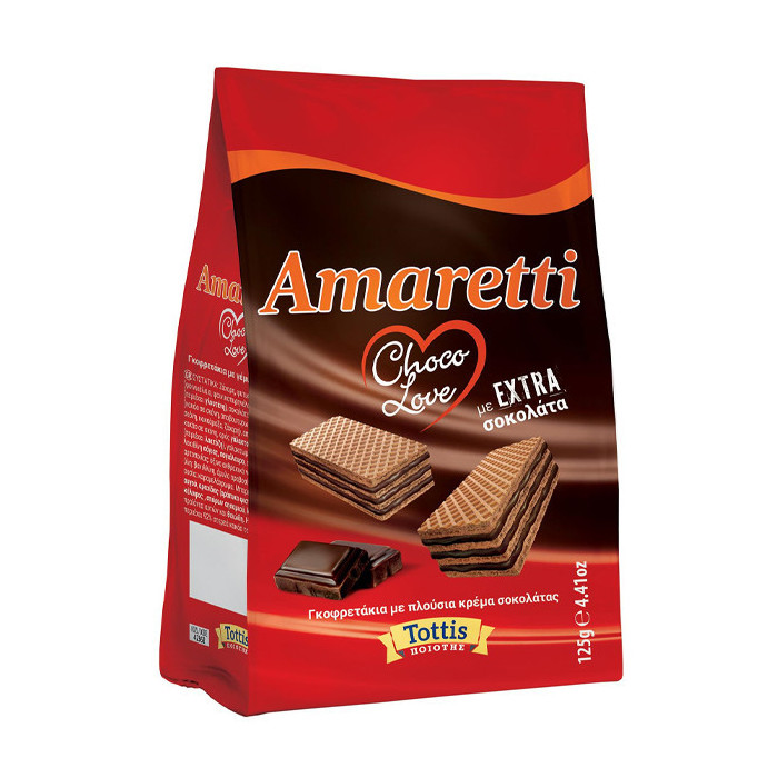 Amaretti γκοφρετάκια choco love extra 125gr