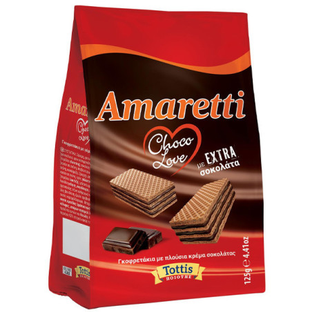 Amaretti γκοφρετάκια choco love extra 125gr