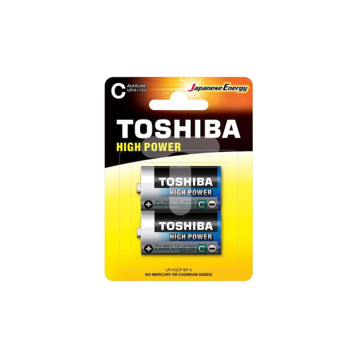 Toshiba μπαταρίες αλκαλικές C 2τεμ Toshiba - 1