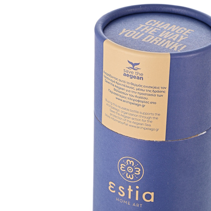 Estia travel flask μπουκάλι θερμός ανοξείδωτος BPA Free blue 500ml