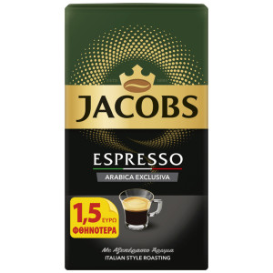 Jacobs espresso 250gr, -1,50€  - 1