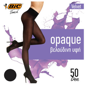 Bic καλσόν velvet μαύρο 50den medium